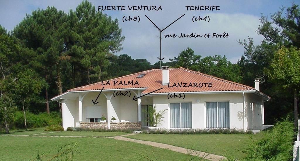 Chambres "Blanches" , Batiment Secondaire Hotel La Caravelle, Vue Jardin Biscarrosse-Plage Buitenkant foto